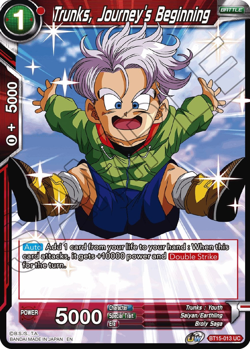 Image for Trunks, Journey's Beginning (BT15-013) (DBS-B15) - Dragon Ball Super: Masters