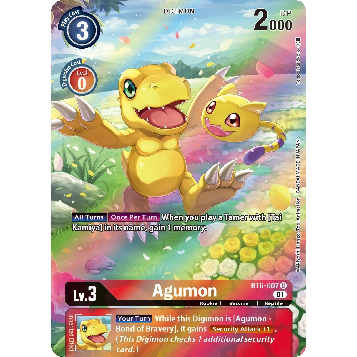 Image for Agumon (Alternate Art) (BT6-007 U) (BT06) - Digimon Card Game