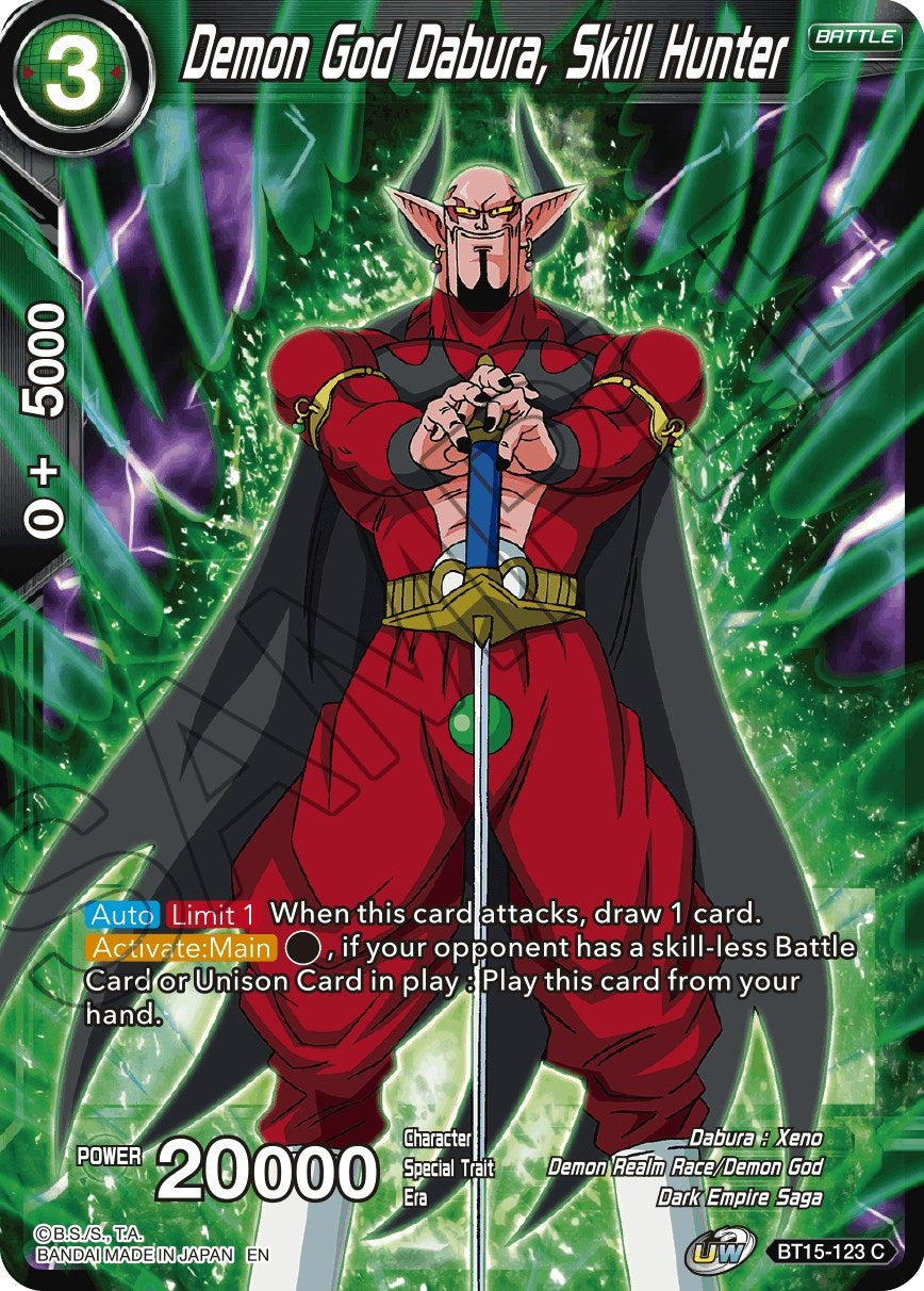 Image for Demon God Dabura, Skill Hunter (BT15-123) (DBS-B15) - Dragon Ball Super: Masters
