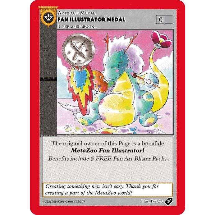 Image for Fan Illustrator Medal (MEDALS) - MetaZoo