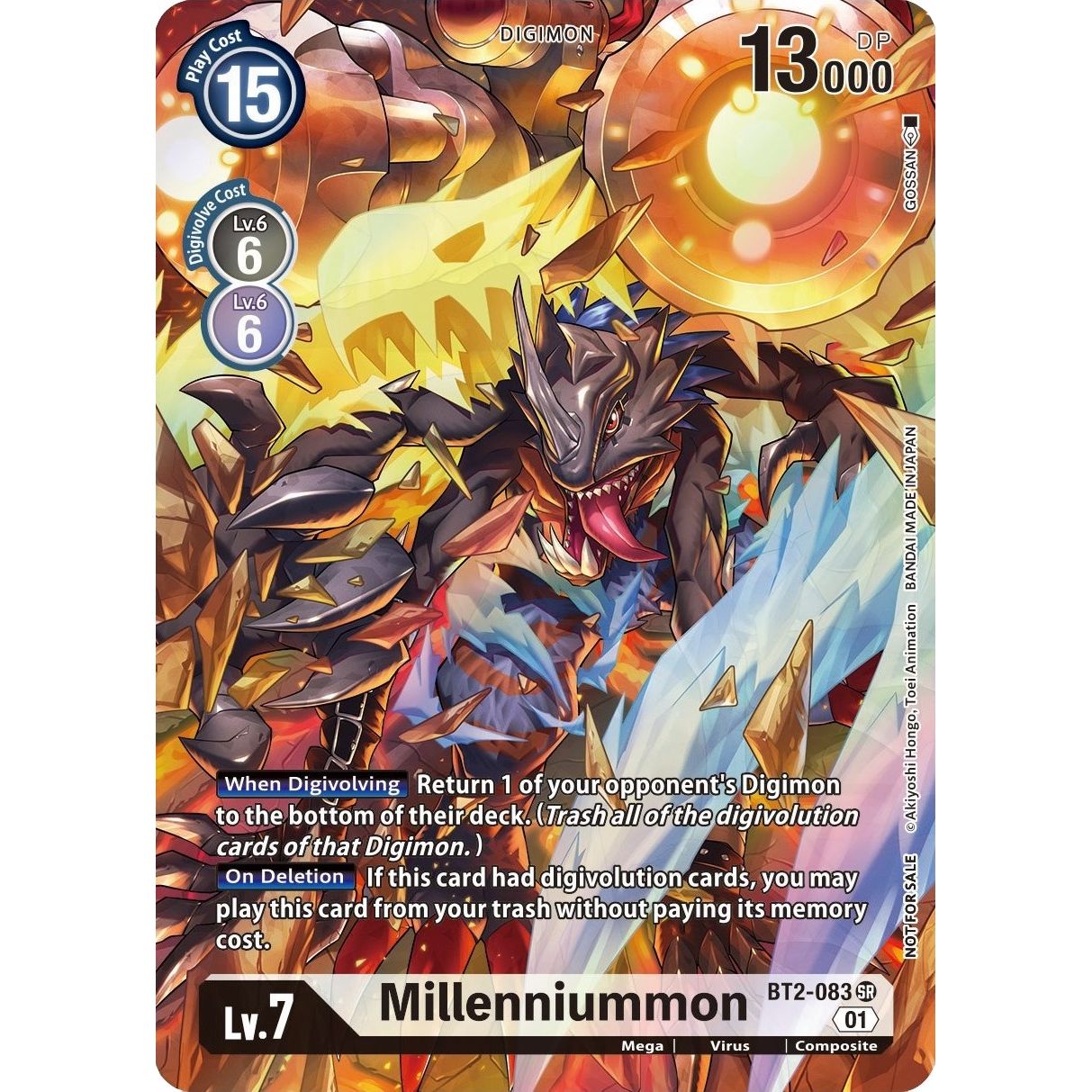 Image for Millenniummon (1-Year Anniversary Box Topper) (BT2-083 SR) (BT01-03A) - Digimon Card Game