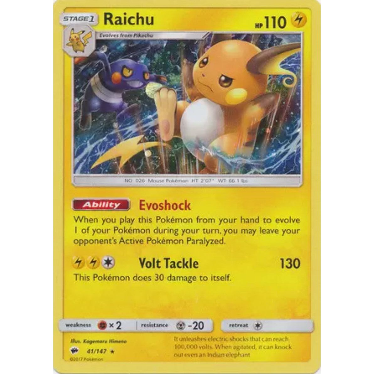 Image for Raichu - 41/147 (Cosmos Holo) (041/147) (BLE) - Pokemon
