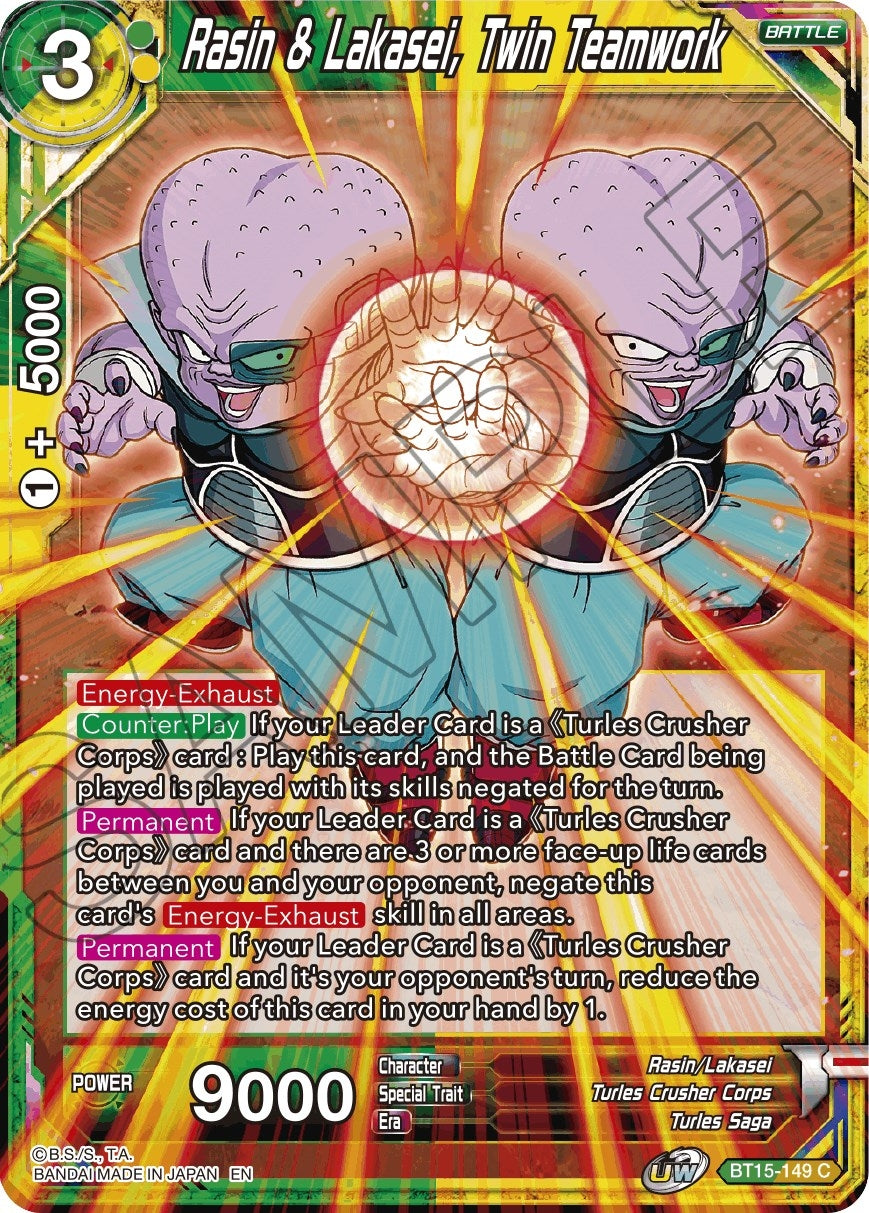 Image for Rasin & Lakasei, Twin Teamwork (BT15-149) (DBS-B15) - Dragon Ball Super: Masters