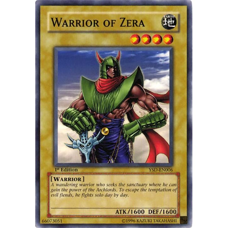 Image for Warrior of Zera (YSD-EN006) - YuGiOh