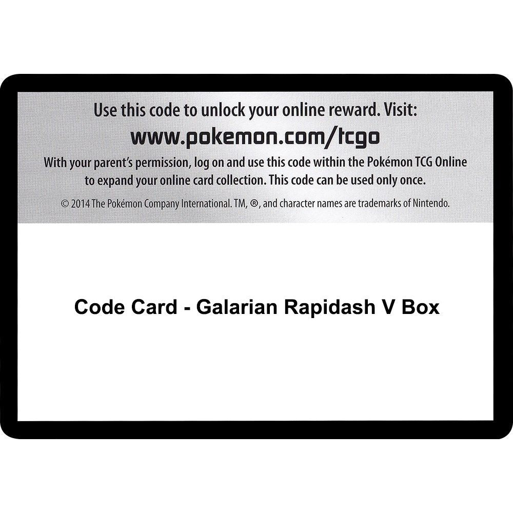Image for Code Card - Galarian Rapidash V Box (SWSH05) - Pokemon