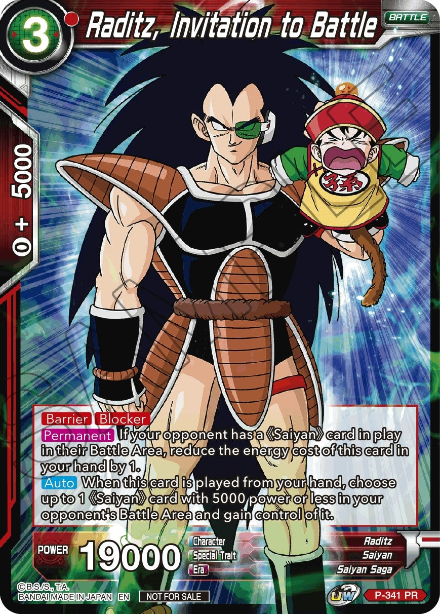 Image for Raditz, Invitation to Battle (P-341) (TPR) - Dragon Ball Super: Masters