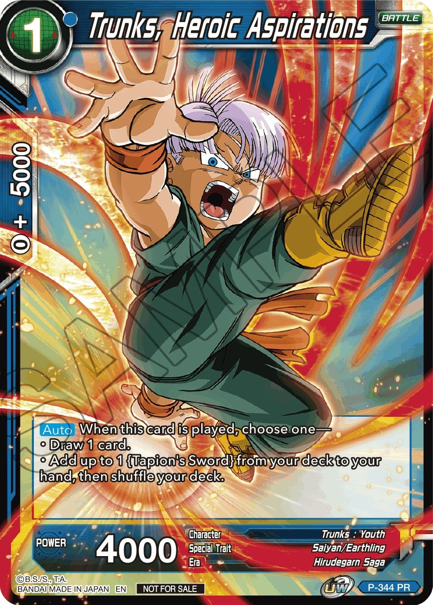 Image for Trunks, Heroic Aspirations (P-344) (TPR) - Dragon Ball Super: Masters
