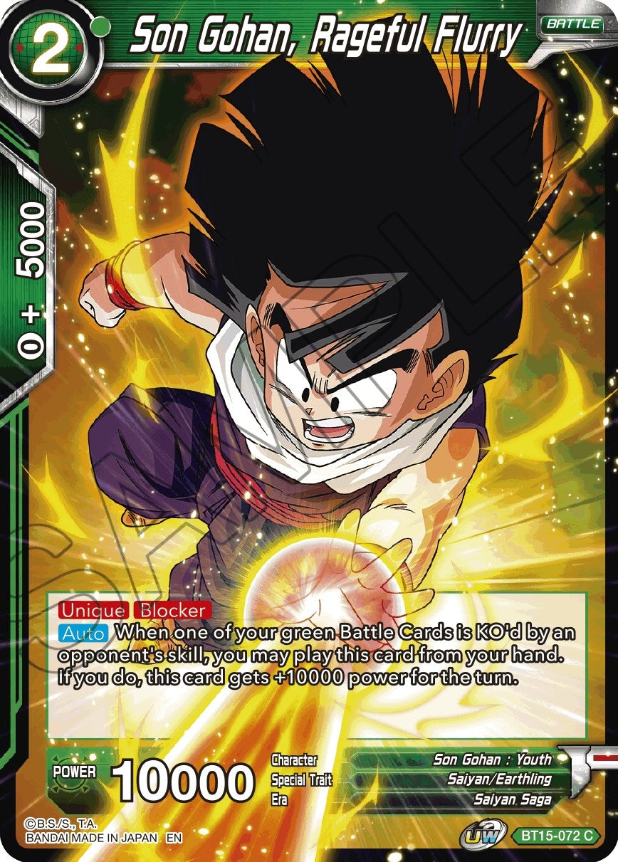 Image for Son Gohan, Rageful Flurry (BT15-072) (DBS-B15) - Dragon Ball Super: Masters