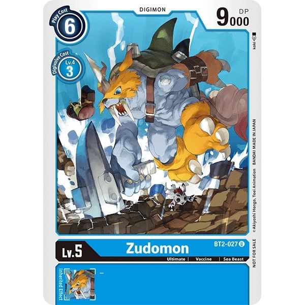 Image for Zudomon - BT2-027 (Official Tournament Pack Vol.3) (BT2-027 U) (BT01-03A) - Digimon Card Game