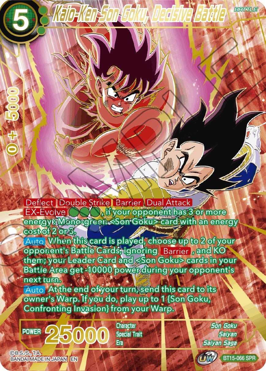 Image for Kaio-Ken Son Goku, Decisive Battle (SPR) (BT15-066) (DBS-B15) - Dragon Ball Super: Masters