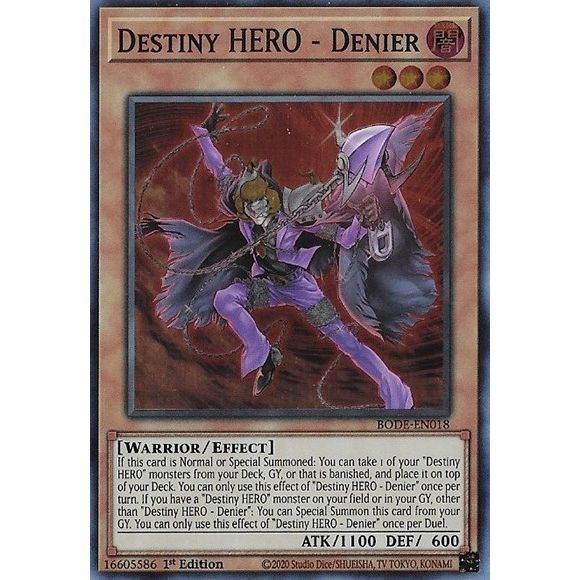 Image for Destiny HERO - Denier (BODE-EN018) (BODE) - YuGiOh