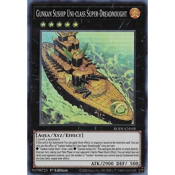 Image for Gunkan Suship Uni-class Super-Dreadnought (BODE-EN048) (BODE) - YuGiOh