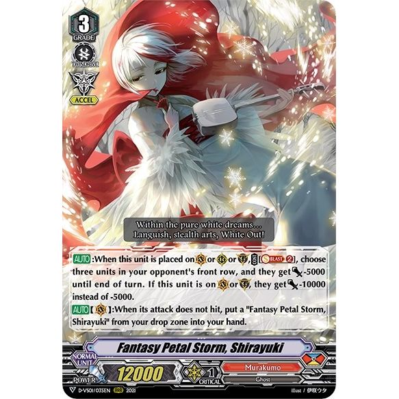 Image for Fantasy Petal Storm, Shirayuki (D-VS01/035EN) (D-VS01) - Cardfight Vanguard