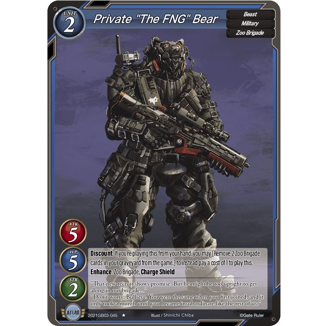 Image for Private "The FNG" Bear (2021GB03-045) (GB03) - Gate Ruler