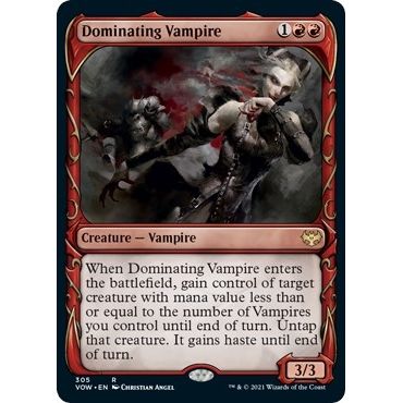 Image for Dominating Vampire (Showcase) (305) (VOW) - Magic: The Gathering