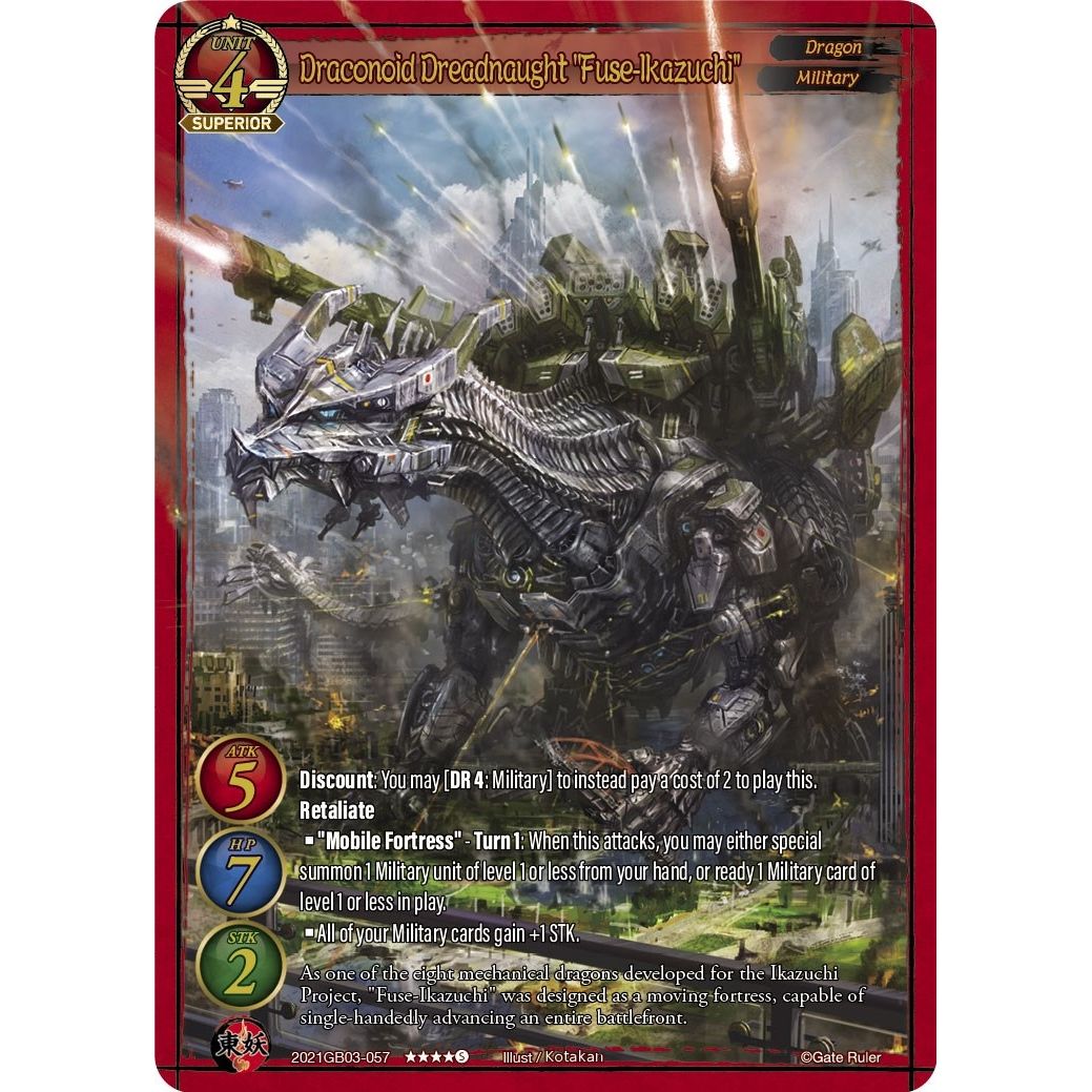 Image for Draconoid Dreadnaught "Fuse-Ikazuchi" (Textured Foil) (2021GB03-057) (GB03) - Gate Ruler