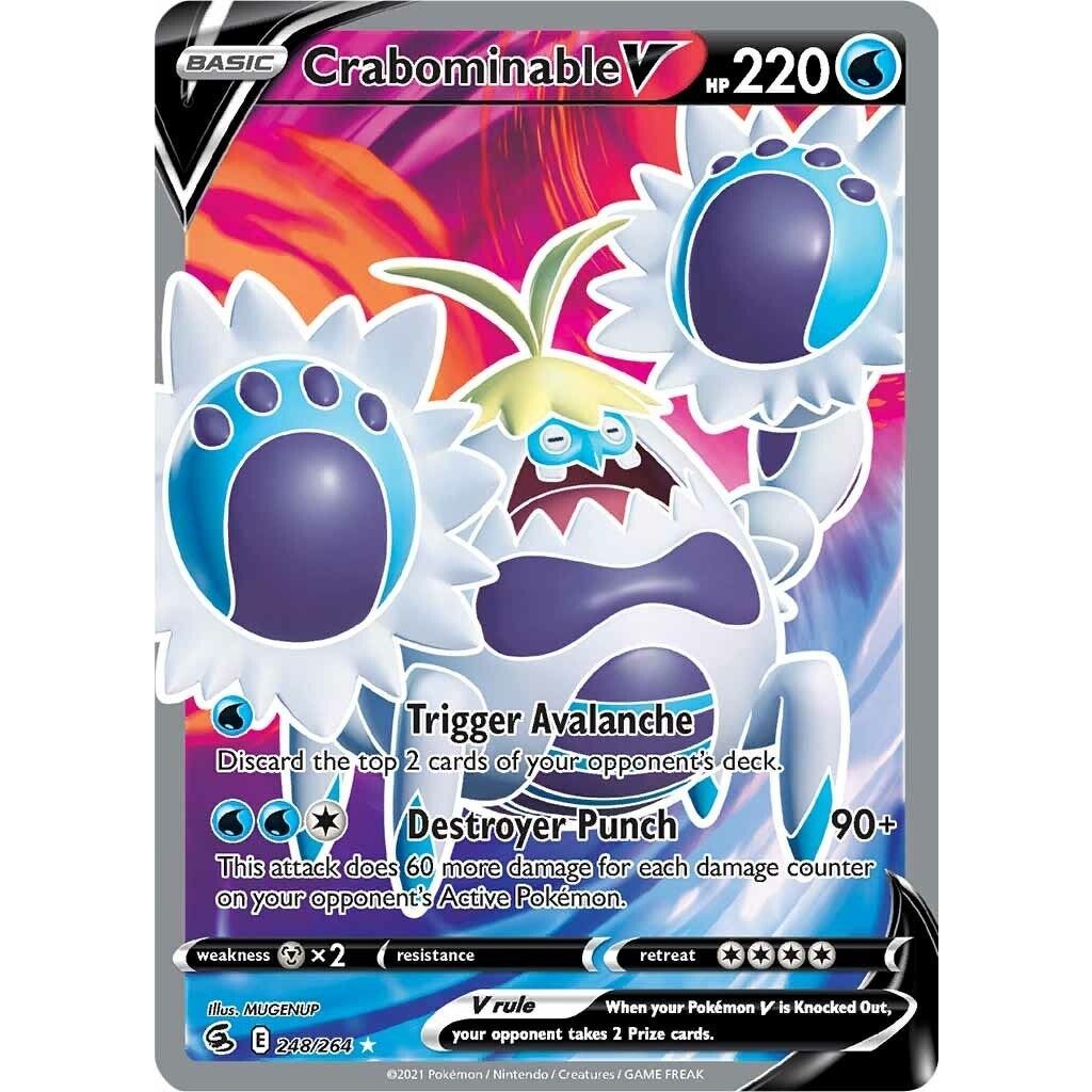 Image for Crabominable V (Full Art) (248/264) (SWSH08) - Pokemon