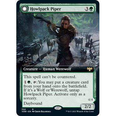Image for Howlpack Piper (Extended Art) (392) (VOW) - Magic: The Gathering