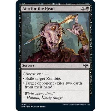 Image for Aim for the Head (92) (VOW) - Magic: The Gathering
