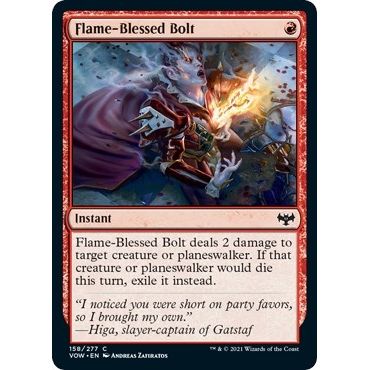 Image for Flame-Blessed Bolt (158) (VOW) - Magic: The Gathering