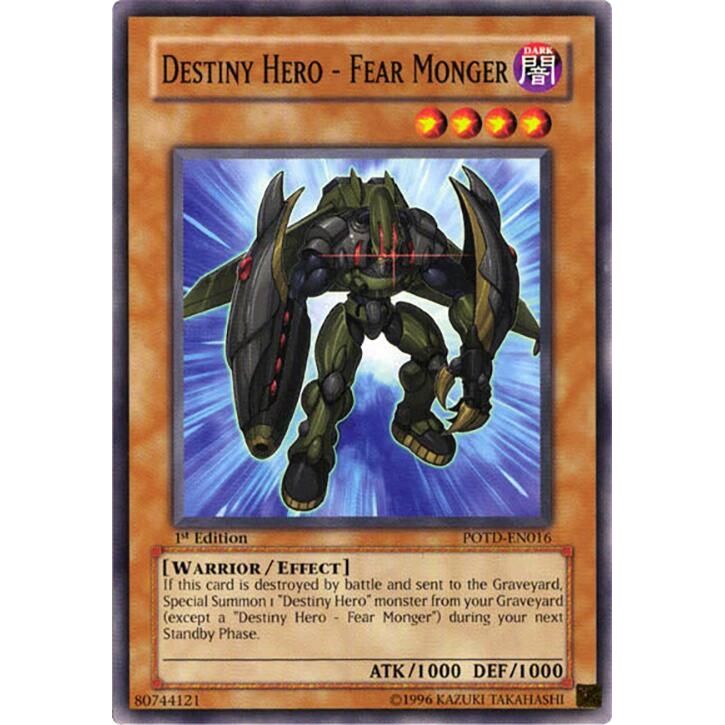 Image for Destiny Hero - Fear Monger (POTD-EN016) - YuGiOh