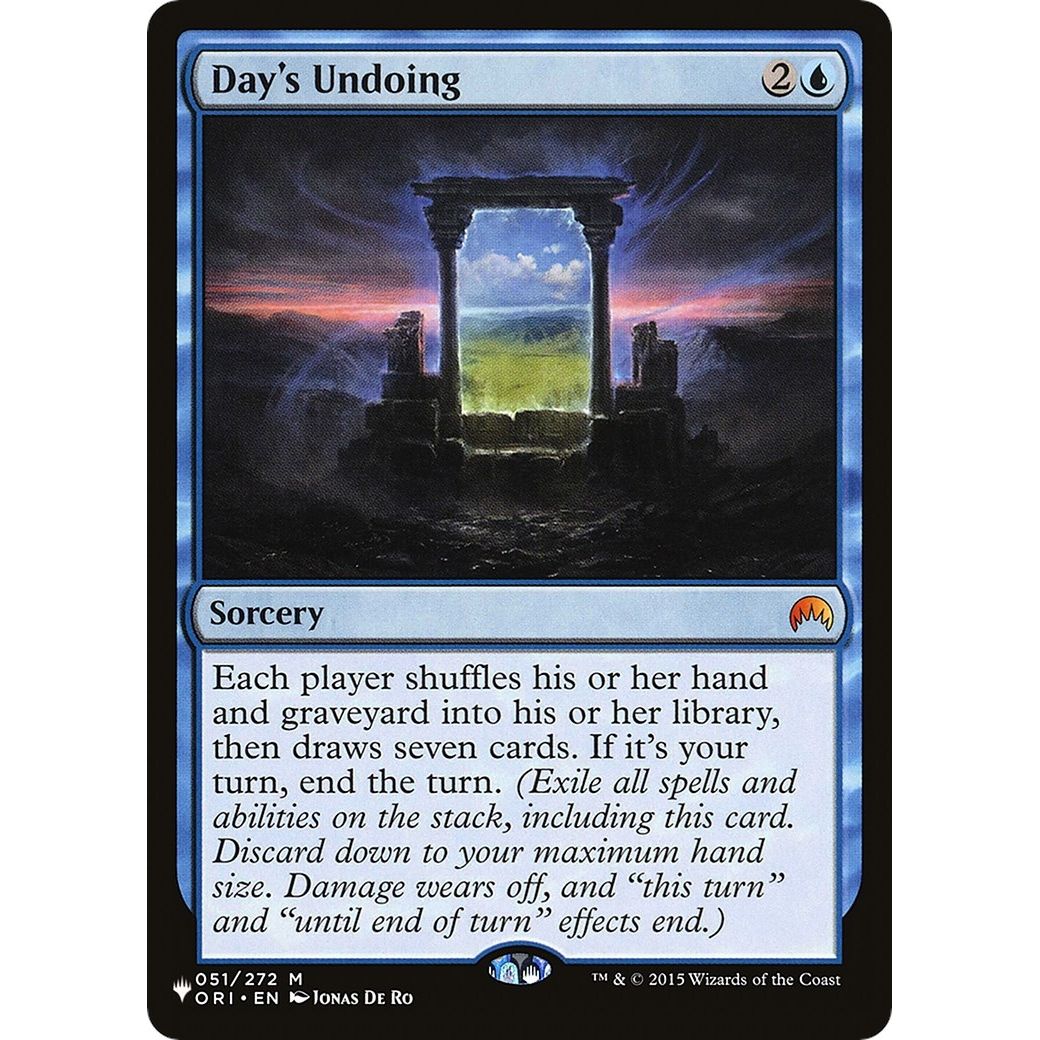 Image for Day's Undoing (051/272) (LIST) - Magic: The Gathering