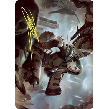 Image for Sawblade Slinger Art Card (Gold-Stamped Signature) (54) (ASVOW) - Magic: The Gathering