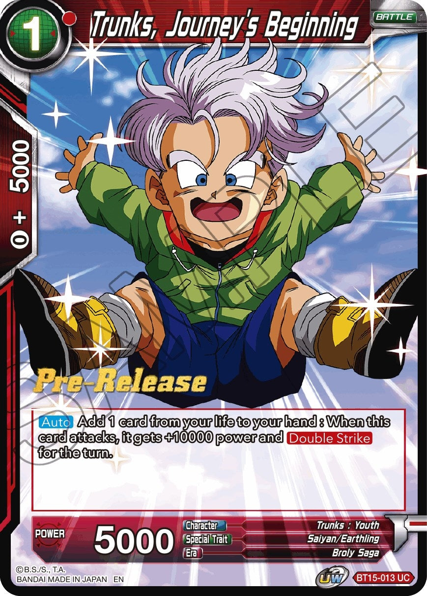 Image for Trunks, Journey's Beginning (BT15-013) (DBS-B15PRE) - Dragon Ball Super: Masters