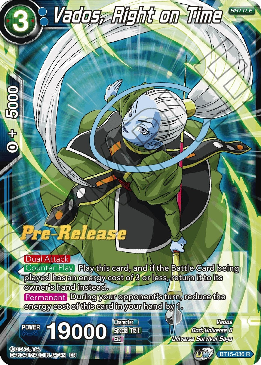 Image for Vados, Right on Time (BT15-036) (DBS-B15PRE) - Dragon Ball Super: Masters