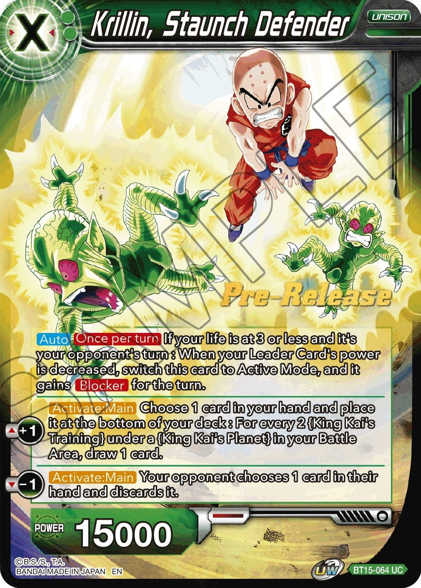 Image for Krillin, Staunch Defender (BT15-064) (DBS-B15PRE) - Dragon Ball Super: Masters