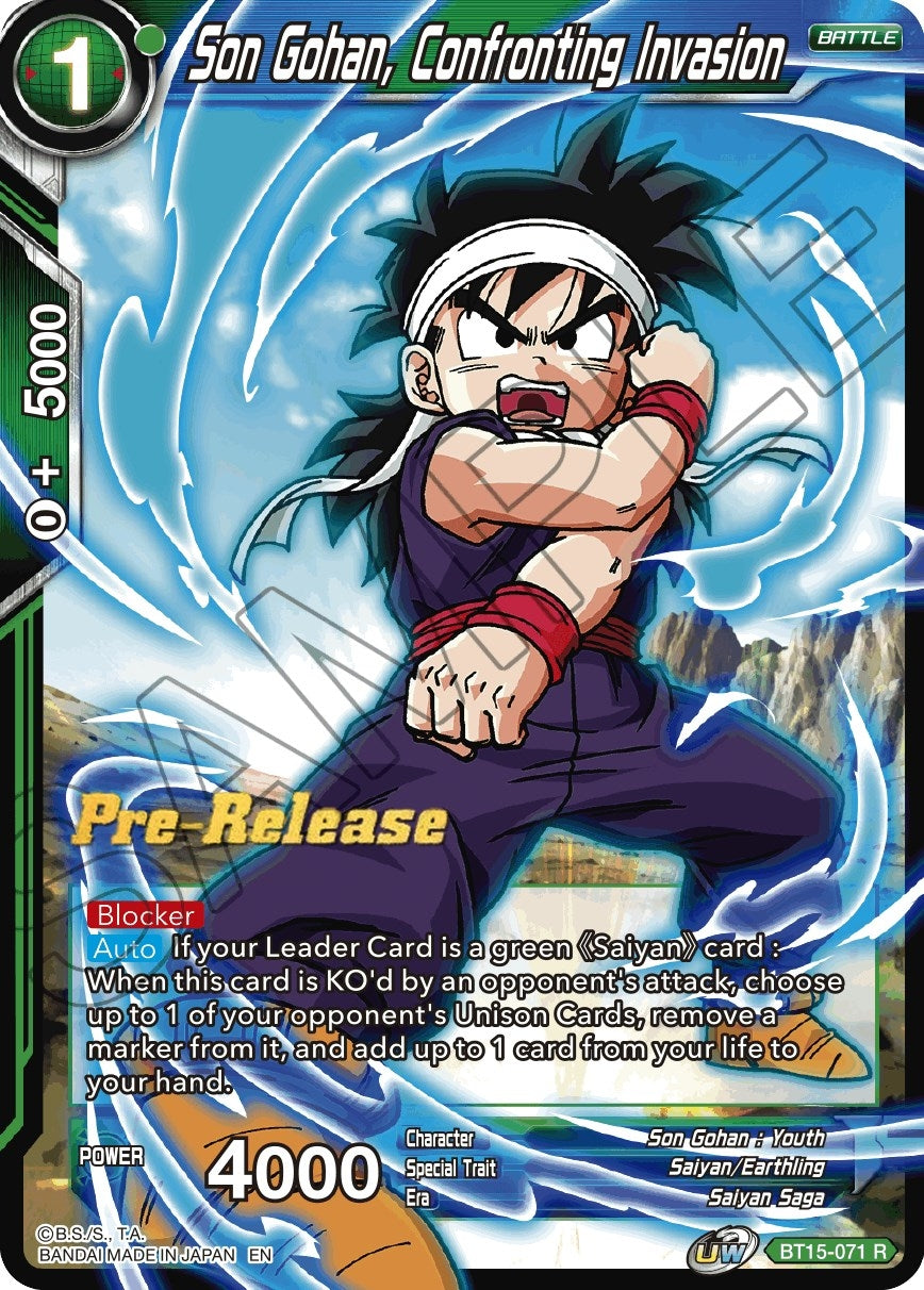 Image for Son Gohan, Confronting Invasion (BT15-071) (DBS-B15PRE) - Dragon Ball Super: Masters
