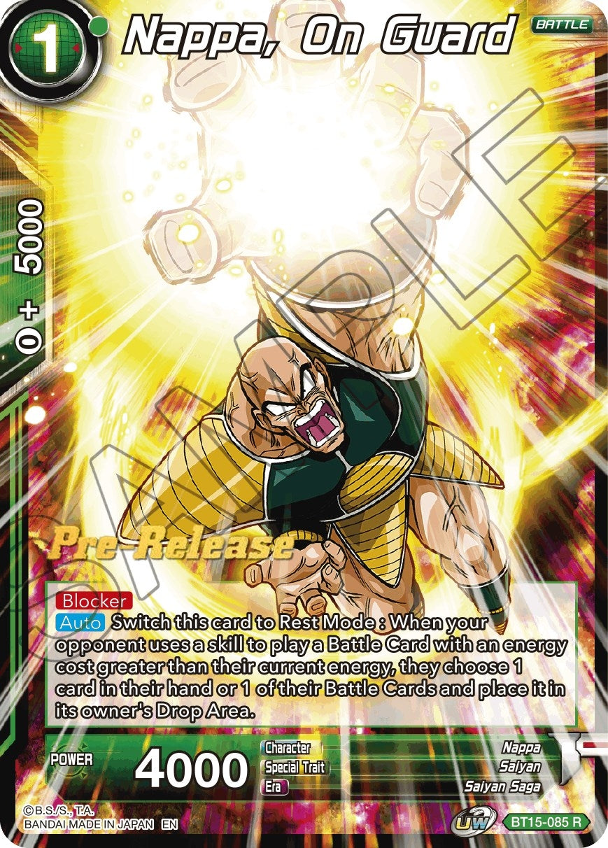 Image for Nappa, on Guard (BT15-085) (DBS-B15PRE) - Dragon Ball Super: Masters