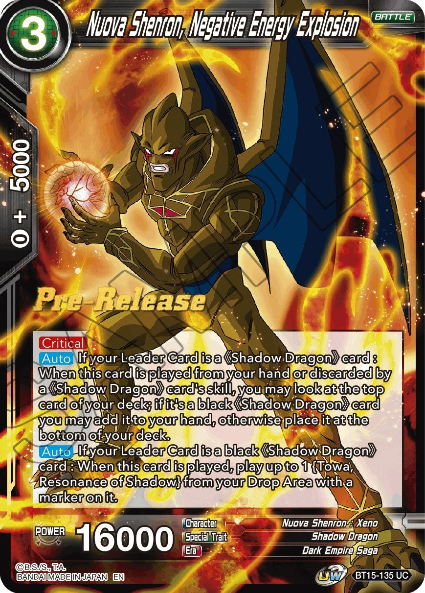 Image for Nuova Shenron, Negative Energy Explosion (BT15-135) (DBS-B15PRE) - Dragon Ball Super: Masters