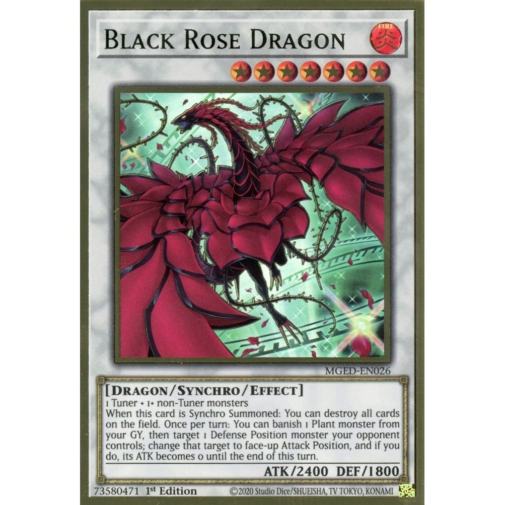Image for Black Rose Dragon (Alternate Art) (MGED-EN026) (MGED) - YuGiOh