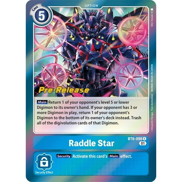 Image for Raddle Star (BT6-098 R) (BT06_PR) - Digimon Card Game