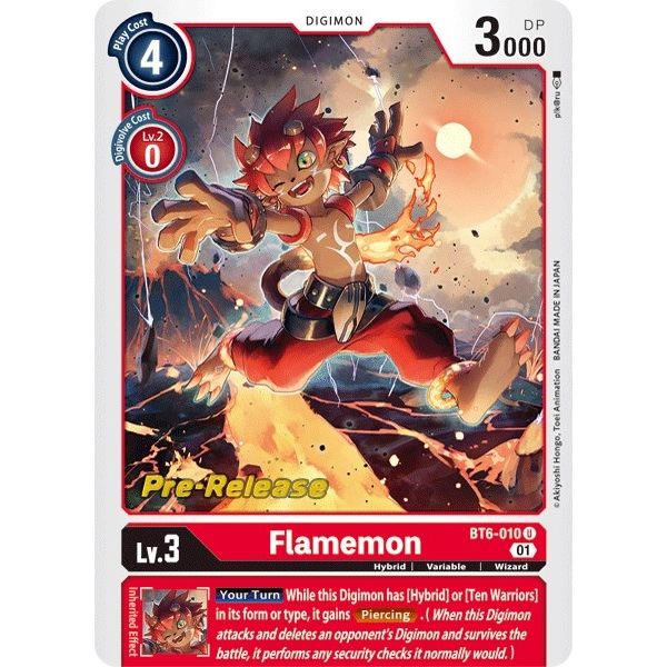 Image for Flamemon (BT6-010 U) (BT06_PR) - Digimon Card Game