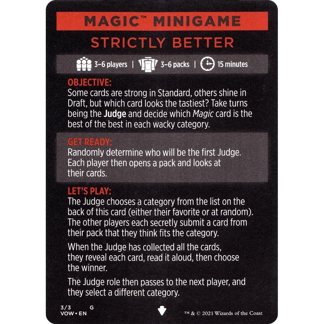 Image for Magic Minigame: Strictly Better (3) (VOW) - Magic: The Gathering