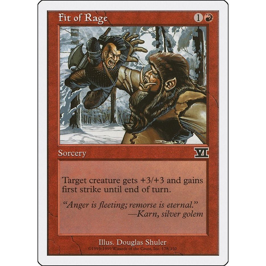 Image for Fit of Rage (178) (6ED) - Magic: The Gathering