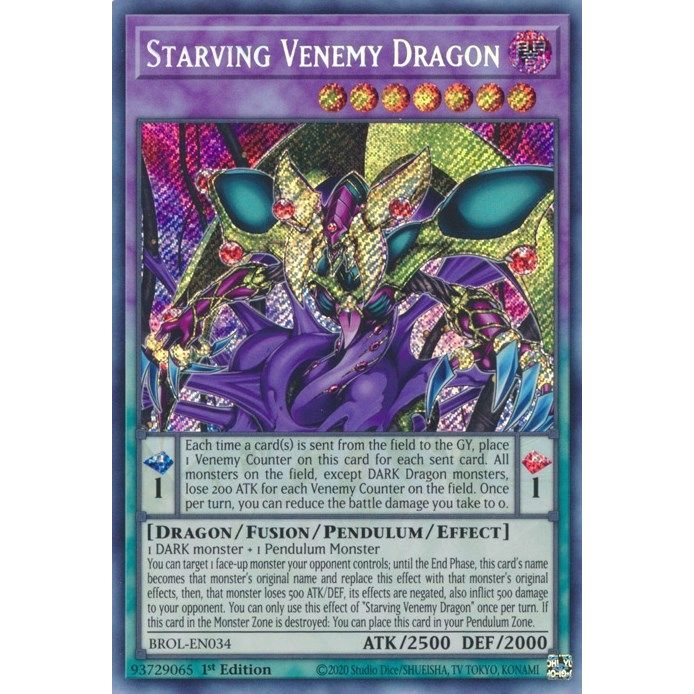 Image for Starving Venemy Dragon (BROL-EN034) (BROL) - YuGiOh