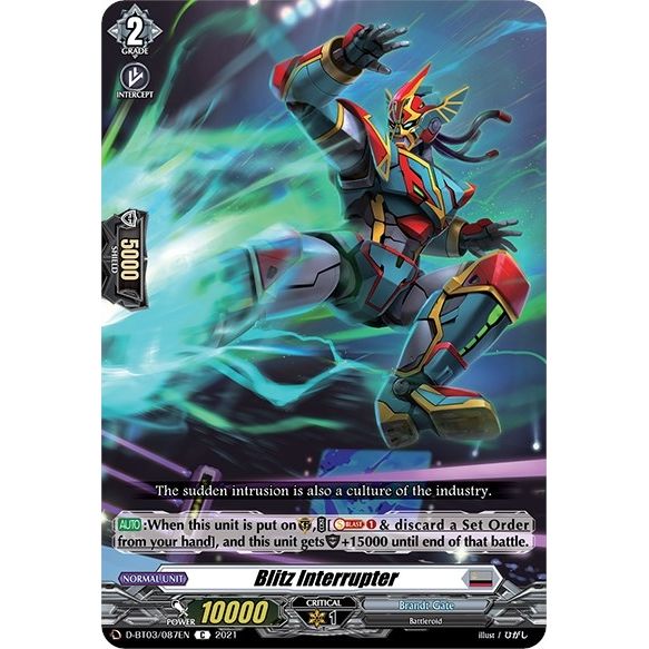 Image for Blitz Interrupter (D-BT03/087EN) (D-BT03) - Cardfight Vanguard