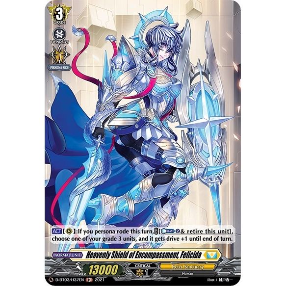 Image for Heavenly Shield of Encompassment, Felicida (Holo) (D-BT03/H37EN) (D-BT03) - Cardfight Vanguard