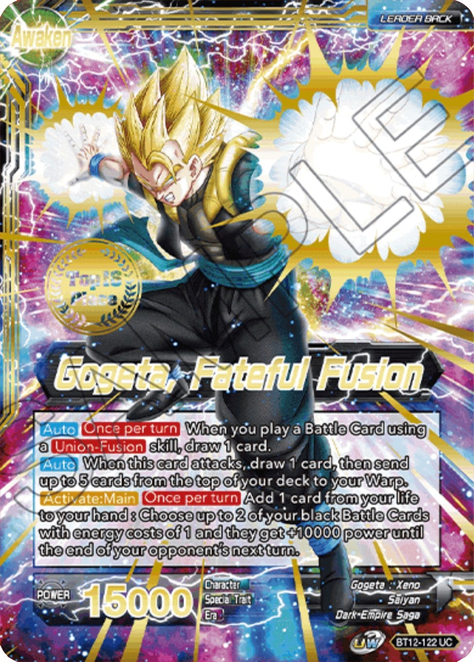 Image for Son Goku & Vegeta // Gogeta, Fateful Fusion (2021 Championship Top 16) (BT12-122) (TPR) - Dragon Ball Super: Masters