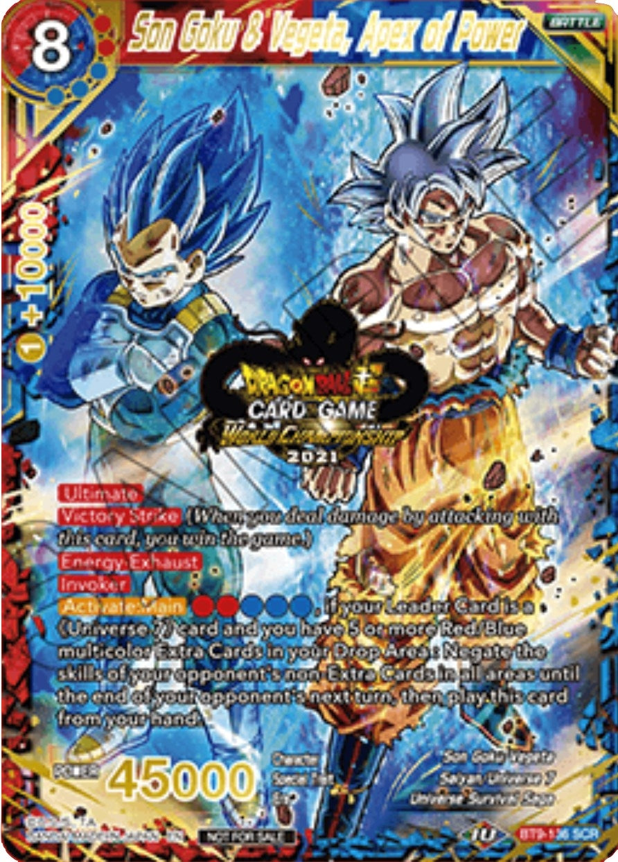 Image for Son Goku & Vegeta, Apex of Power (World Championship 2021) (BT9-136) (TPR) - Dragon Ball Super: Masters