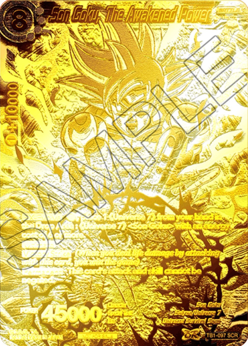 Image for Son Goku, The Awakened Power (2021 World Championship) (Metal Gold Foil) (TB1-097) (TPR) - Dragon Ball Super: Masters