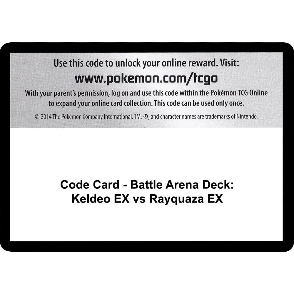 Image for Code Card - Battle Arena Deck: Keldeo EX vs Rayquaza EX (STS) - Pokemon