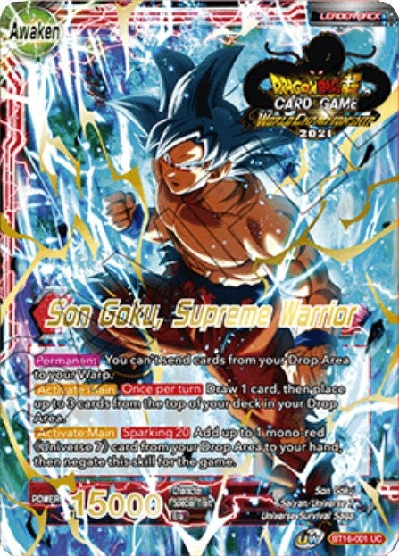 Image for Son Goku // Son Goku, Supreme Warrior (2021 Championship 1st Place) (BT16-001) (TPR) - Dragon Ball Super: Masters