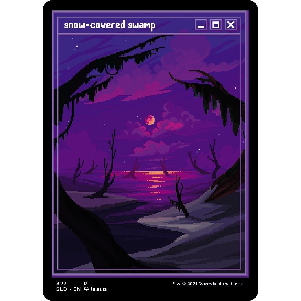 Image for Snow-Covered Swamp (PixelSnowLands.jpg) (327) (SLD) - Magic: The Gathering
