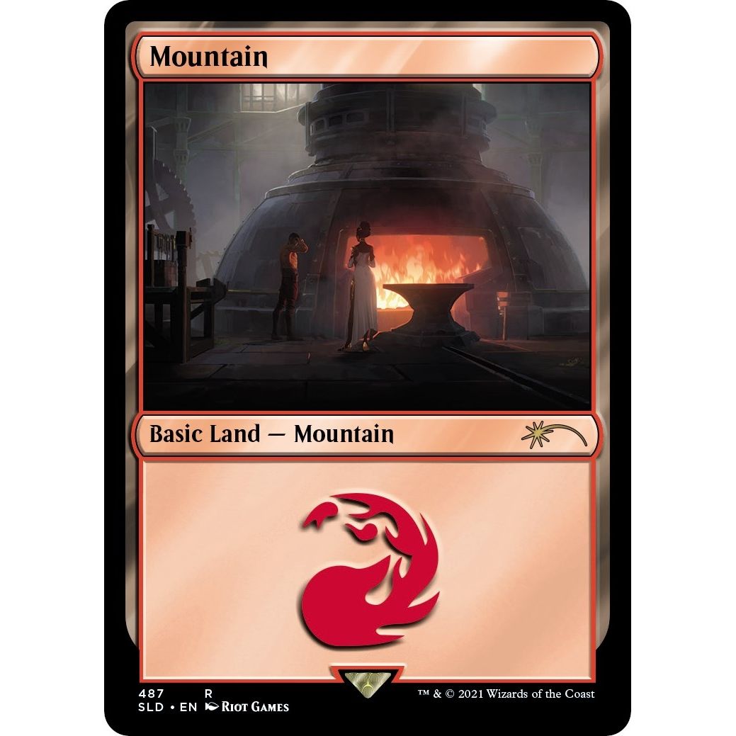 Image for Mountain (Secret Lair x Arcane: Lands) (487) (SLD) - Magic: The Gathering