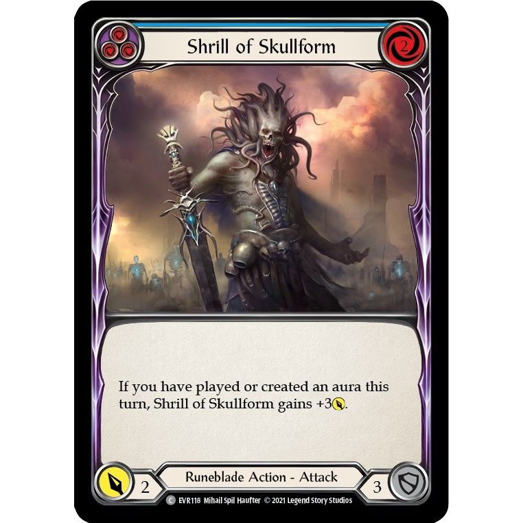 Image for Shrill of Skullform (Blue) (EVR118) (EVR) - Flesh and Blood TCG