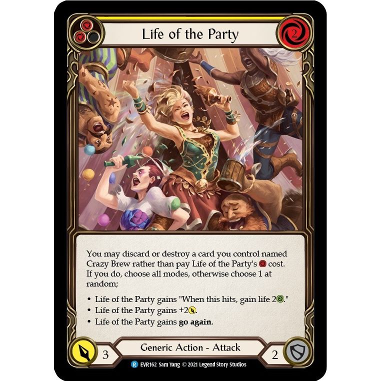 Image for Life of the Party (Yellow) (EVR162) (EVR) - Flesh and Blood TCG